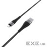 Кабель BOROFONE BX32 Munificent Lightning 1m, aluminum alloy casing, nylon braid Black (BX32LB)