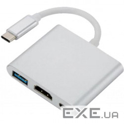 Adapter Dynamode Dynamode USB3.1 Type-C to 1хHDMI, 1х USB 3.0, (Multiport USB 3.1 Type-C to HDMI)