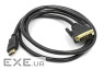 Кабель POWERPLANT HDMI-DVI 1.5м Black (CA911127)