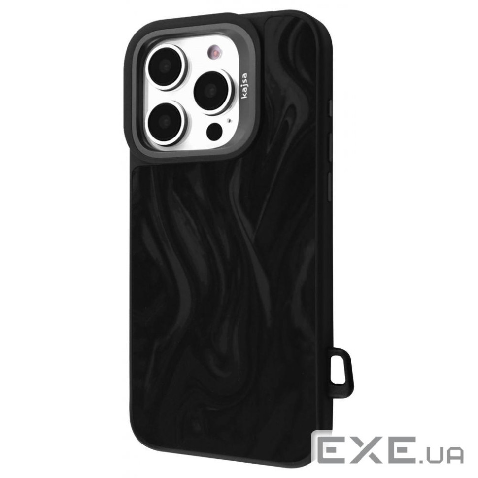 Чехол Kajsa Fluid Art with Magnetic Ring iPhone 16 Pro black (65327 black)