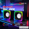 Акустична система 2.0 XTRIKE ME SK-201, 6Вт LED USB+3,5мм чорна