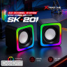 Акустична система 2.0 XTRIKE ME SK-201, 6Вт LED USB+3,5мм чорна