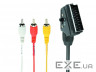 Кабель мультимедійний SCART M to 3xRCA M 1.8m Cablexpert (CCV-519-001)