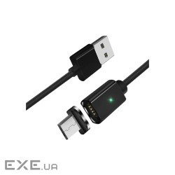 Дата кабель USB 2.0 AM to Micro 5P 1.0m Magnetic black Essager (EXCCXM-ML01)