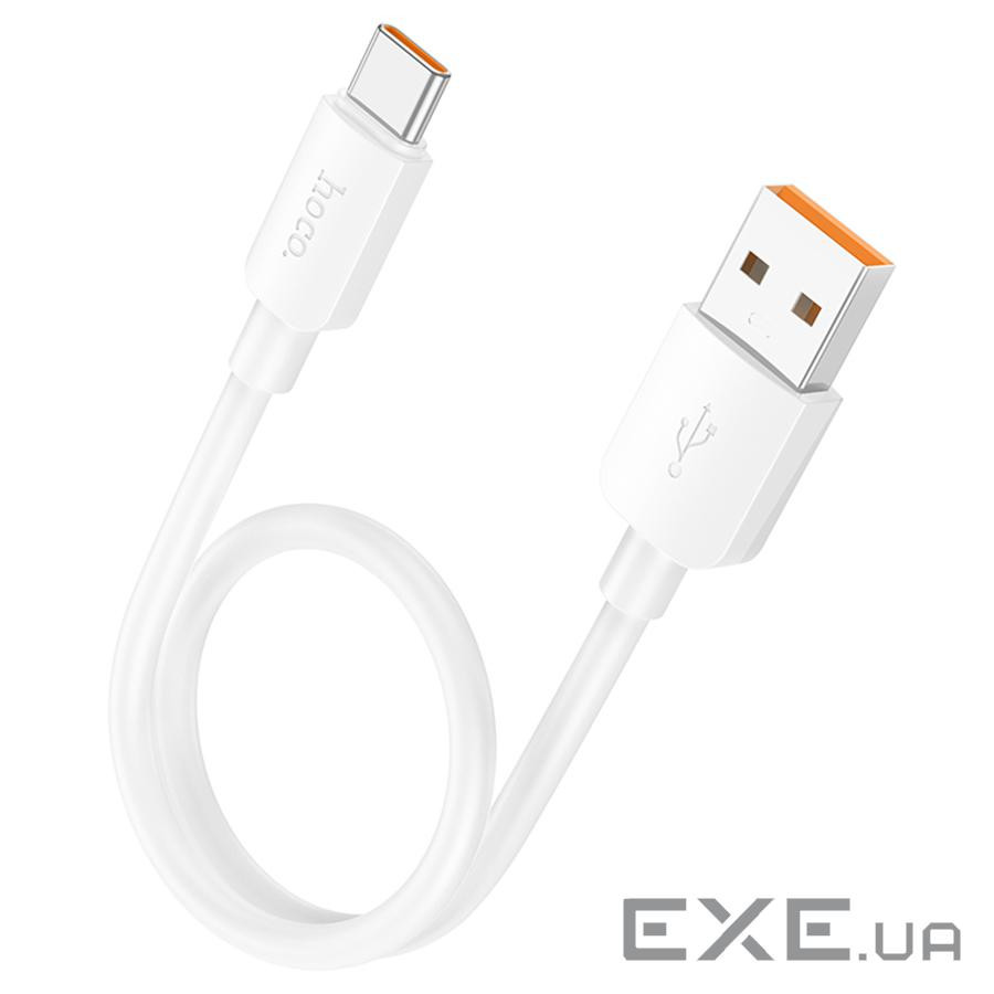 Кабель Hoco X96, USB-Type-C, 100W, White, довжина 0.25м, BOX (Hoco X96 / 0.2TcW)
