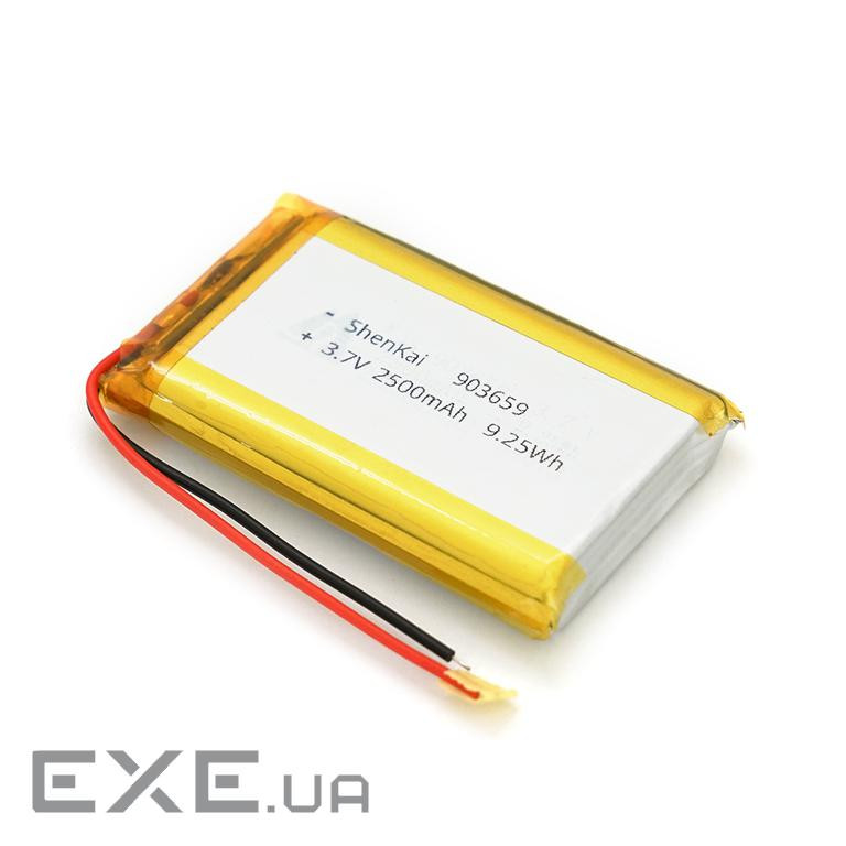 Літій-полімерний акумулятор 9*36*59mm (Li-ion 3.7В 2500мА&middot,год) (903659) ) (903659)