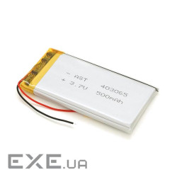 Літій-полімерний акумулятор 4*30*65mm (Li-ion 3.7В 500мА&middot,ч) (403065) ) (403065)