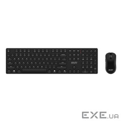 Комплект бездротовий клавіатура + миша MSI K210, чорний (FORGE K210 W COMBO UA чорний)