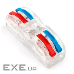 Клемна колодка з натискними затискачами 2-дротова SPL-2 для розподільних коро (SPL-2 прозора) )