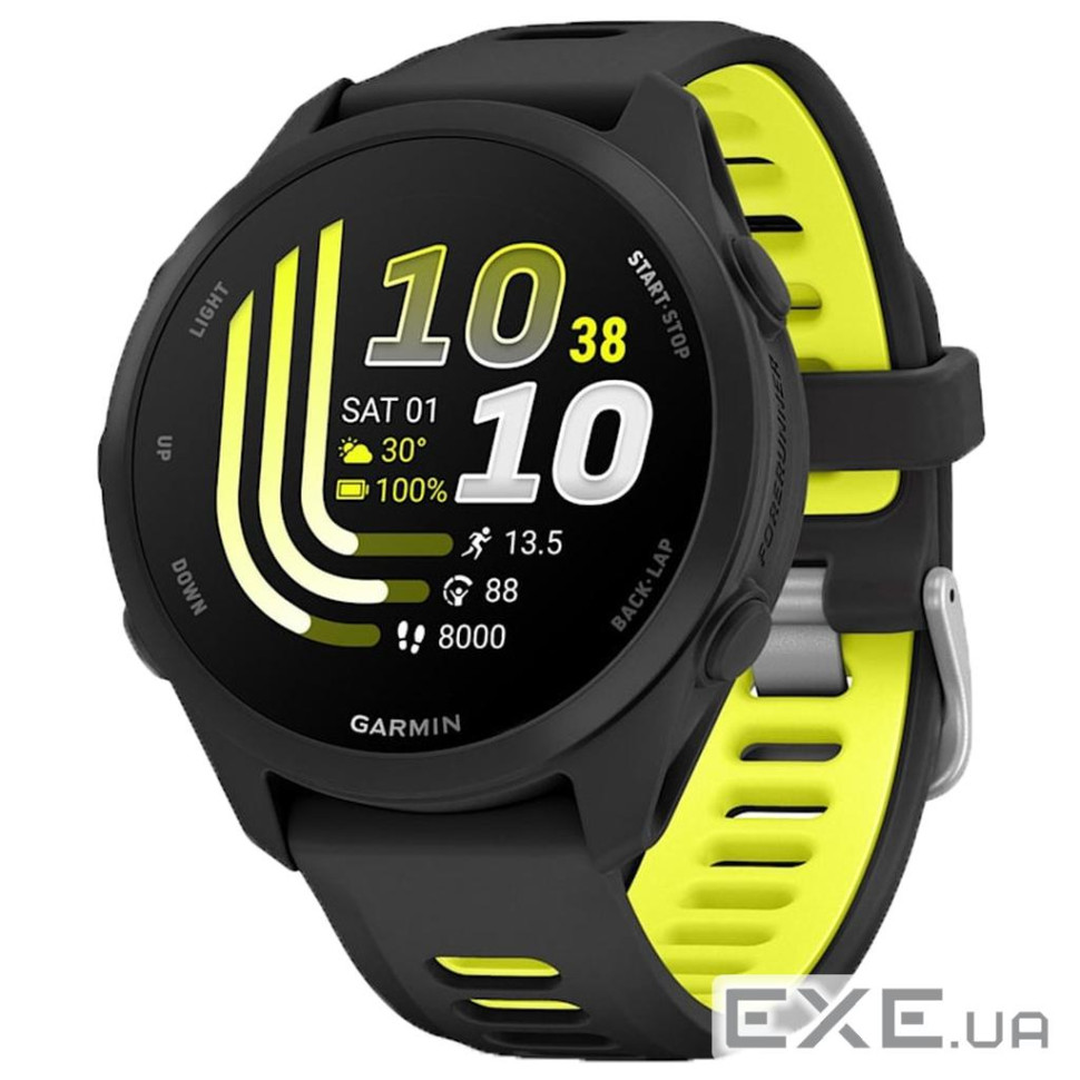 Смарт-годинник Garmin Forerunner 170, GPS, Black/Amp Yellow, GPS смарт-годинник (010-03920-00)