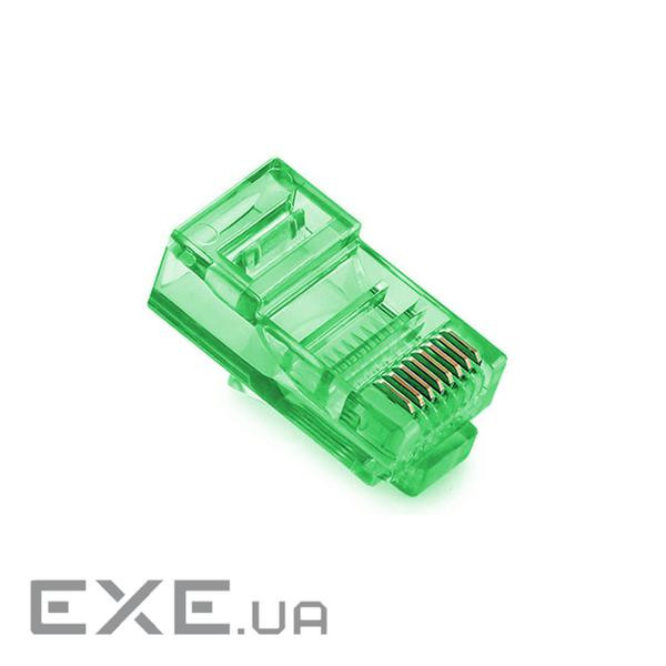 Конектор Merlion RJ-45 8P8C UTP Cat-5 (100 шт/ уп.) Q100 Green (RJ45ML-GR)