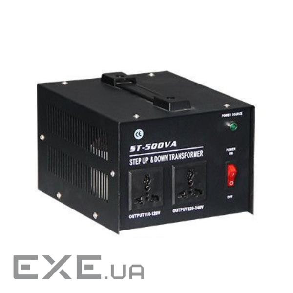 Перетворювач напруги трансформаторний універсальний ST-500VA Input 220 V / Output 110V, Input 220 V