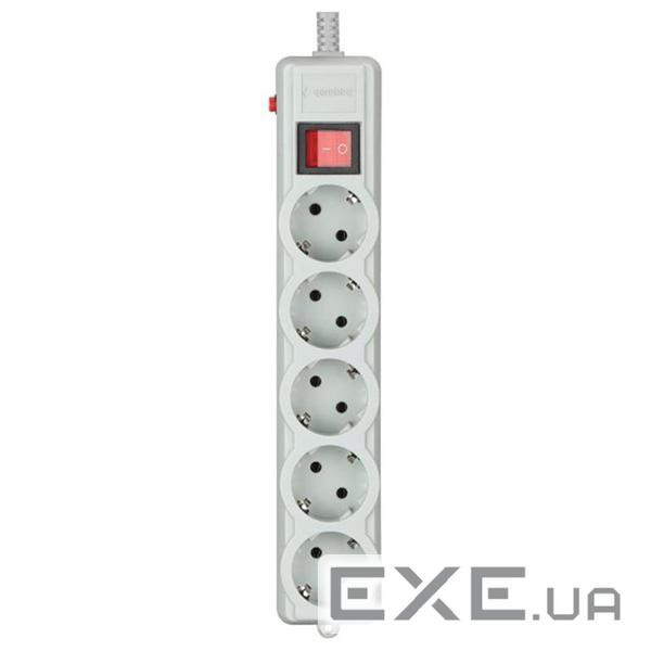 Мережевий фільтр GEMBIRD SPG5-G-6G-PRO Gray, 5 розеток, 1.8м