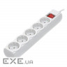Мережевий фільтр GEMBIRD SPG5-G-6G-PRO Gray, 5 розеток, 1.8м
