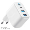 мережева зарядка ANKER Zolo Charger - 50W, 2xUSB-C & 2xUSB-A (Біла) (A121EG21)