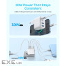 мережева зарядка ANKER Zolo Charger - 50W, 2xUSB-C & 2xUSB-A (Біла) (A121EG21)