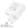 Зарядний пристрій HOCO C115A Header 2xUSB-C PD65W + 1xUSB QC3.0 GaN White (6931474798312)
