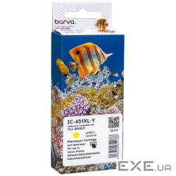 Картридж Barva Canon CLI-451Y XL (6475B001) 685 ст, yellow (IC-451XL-Y)