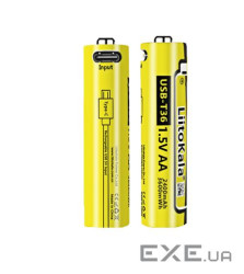 Аккумулятор LiitoKala USB-T36 1.5V / AA 1.5V AA 2400mAh / 3600mWh, Li-ion Rechargeable Battery, Type
