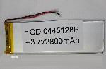 Літій-полімерний акумулятор 4*45*128mm 3,7V (Li-ion 3.7В 3500мА&middot,год) (0445128)