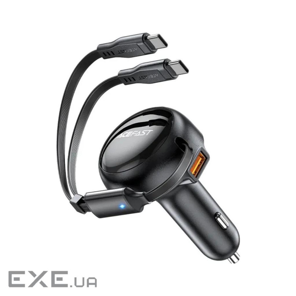 Зарядний пристрій Acefast 3xUSB 53W (2xUSB-C+USB-A) + cable USB-C 2in1 B13 (6974316282921)