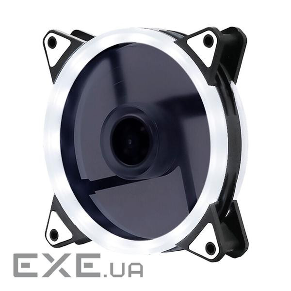 Кулер корпусний 12025 DC sleeve fan 3pin + 4pin - 120*120*25мм, 12V, 1100об/хв, White, двос (SRHX)