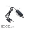 Адаптер Dynamode KWS-912V, Black, перехідник із USB 5V на DC 9V або 12V, 5.5*2.1 мм