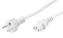 Кабель живлення пристроїв IEC(Schuko)-(C13) M/F 1.5m,прямий 3x0.75mm Cu,білий (75.09.6038-1)