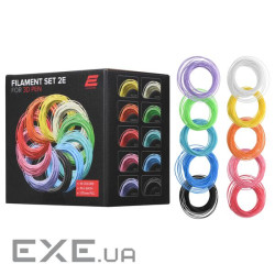 Стрижень для 3D-ручки 2E 3D Printing Набір ниток для 3D ручки 1.75 мм PCL (10 кол х 10м ) (2E-L-BH010