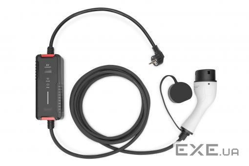 Пристрій зарядний DIGITUS EV Single Phase, 3.7kW, 5 m, Schuko to Type 2, з блоком (DK-1P16-A-050-BL) (DK-1P16-A-050-BL)