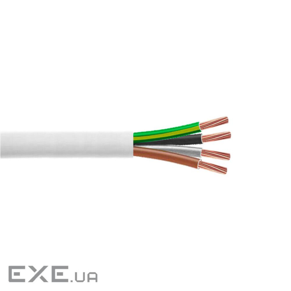 Кабель Одескабель H05VV-F 4G2,5 білий, ціна за метр (5136092пвс) )