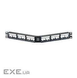Panduit Рамка для набірної 19" патч-панелі, 24 п. 1U кутова (CPPLA24WBLY) (CPPLA24WBLY)