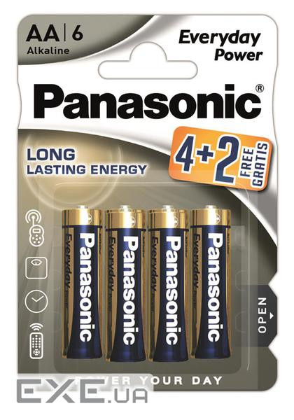 Батарейка Panasonic Everyday Power AA 6шт/уп (LR6REE/6B2F)