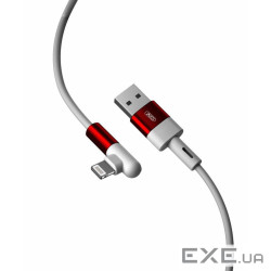 Дата кабель USB 2.0 AM to Lightning 1.0m 2.4A 90 corner white XO (NB152-L-1-WH)
