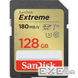 Карта пам'яті SanDisk 128 GB SDXC UHS-I U3 V30 Extreme (SDSDXVA-128G-GNCIN)