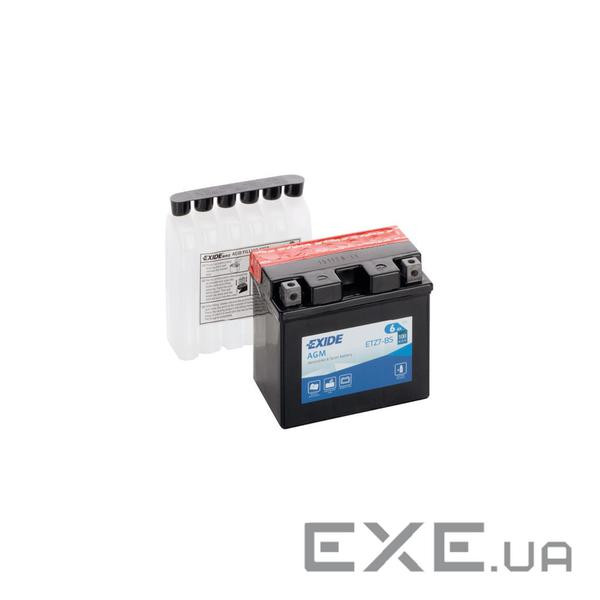 Акумулятор автомобільний EXIDE AGM 6Ah Ев (-/+) (100EN) (ETZ7-BS)