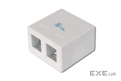 З"єднувальна коробка DIGITUS для модулів Keystone, 2 порти (AT-AG302A-WH) (AT-AG302A-WH)