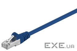 Патч-корд фольгований RJ45 FTP5e 0.5m,patch AWG26 D=5.5mm Gold Protect,синій (75.05.0157-10) (75.05.0157-10)
