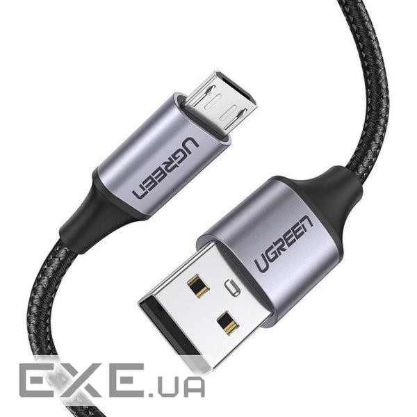 Дата кабель USB 2.0 AM to Micro 5P 1.0m US290 Aluminum Braid Black Ugreen (60146)