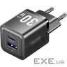 Зарядний пристрій 2xUSB 30W (USB-A/USB-C) + USB-C cable М-М Black Vention (TZ-FEQB0-EU-01)