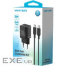 Зарядний пристрій 2xUSB 30W (USB-A/USB-C) + USB-C cable М-М Black Vention (TZ-FEQB0-EU-01)