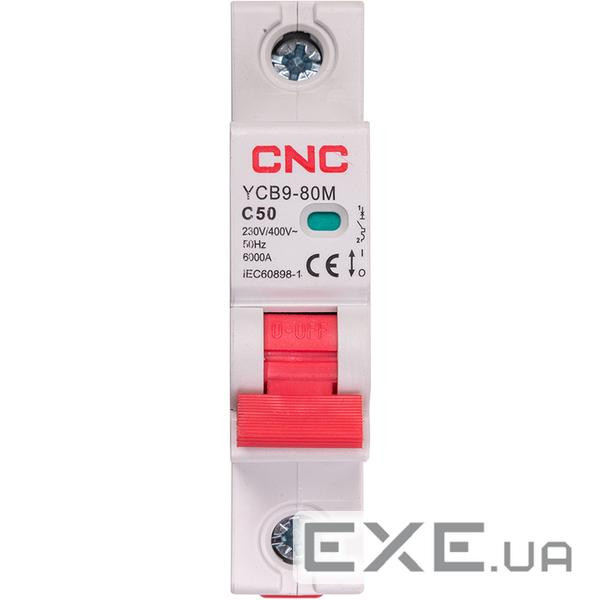 Модульний автоматичний вимикач CNC YCB9-80M 1P C50 6ka (NV821471)