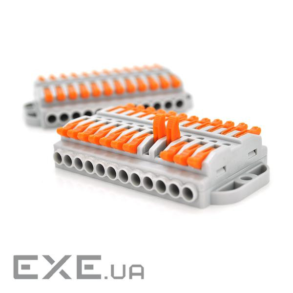 Клемна колодка з натискними затискачами 12-провідна WAGO K223-12P для розподільчих коробок , 12-p