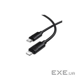 Дата кабель USB-C to Lightning 1.0m PD30W silicone BX123 Leya black BOROFONE (6941991124174)