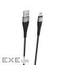 Кабель BOROFONE BX32 Munificent Micro-USB 1m, aluminum alloy casing, nylon braid Black (BX32MB)