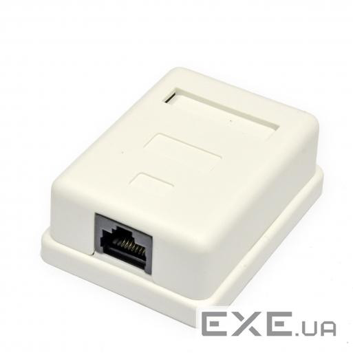 Розетка зовнішня 1хUTP, кат. 6, RJ45, EPNew (6BX-U1WHA6)
