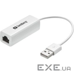 Перехідник USB 2.0 AM to RJ45 Ethernet 1000Mbps Sandberg (133-78)