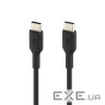 Дата кабель USB-C to USB-C 1.0m PVC black Belkin (CAB003BT1MBK)