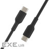 Дата кабель USB-C to USB-C 1.0m PVC black Belkin (CAB003BT1MBK)