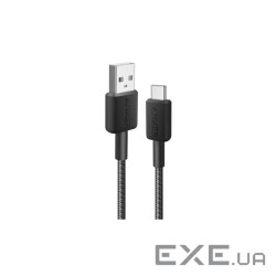 Дата кабель USB 2.0 AM to USB-C 0.9m 322 Black Anker (A81H5G11)